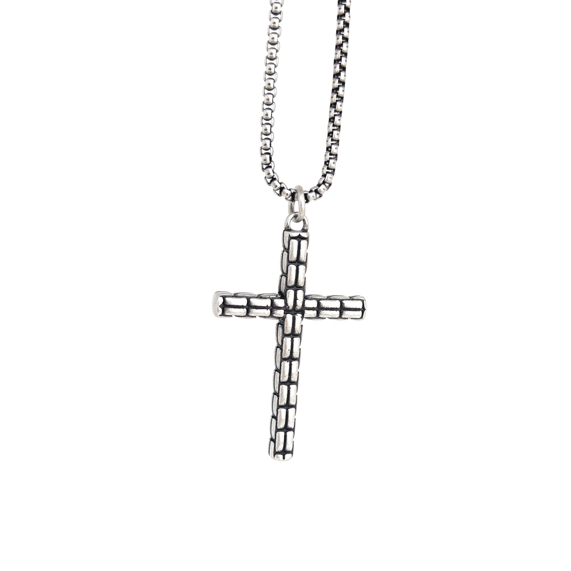 Vintage Cross Necklace – Silver