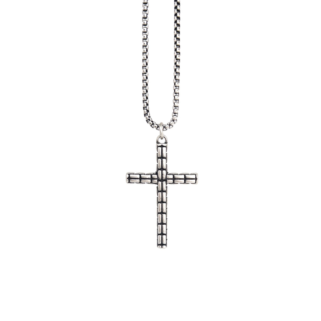 Vintage Cross Necklace – Silver