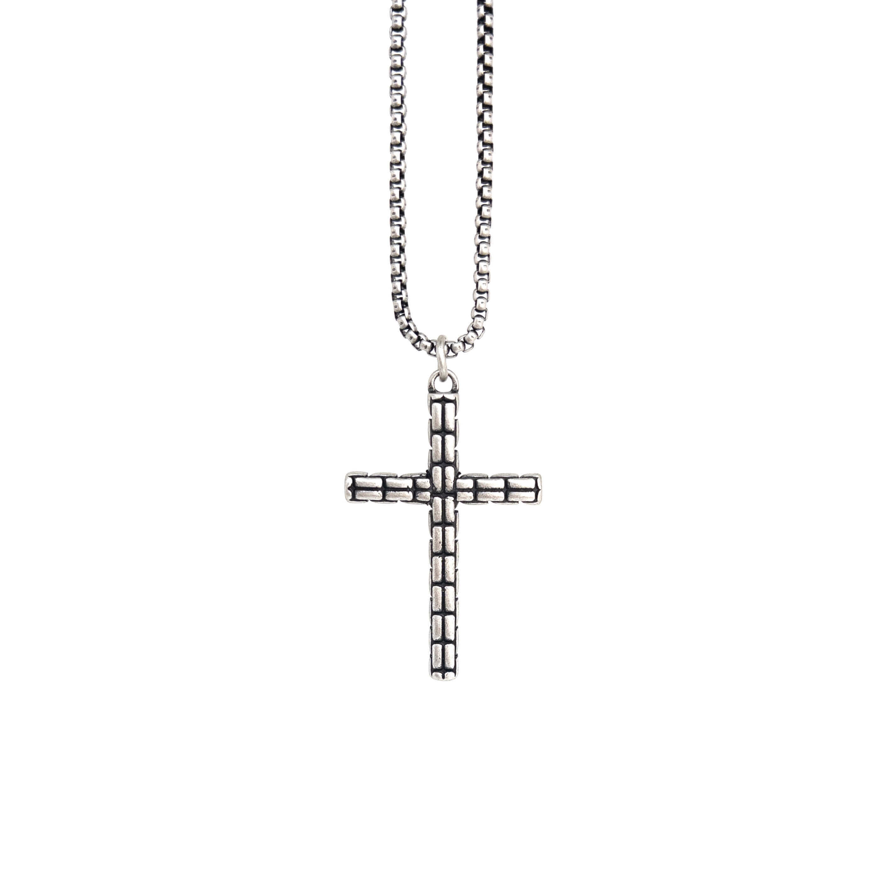 Vintage Cross Necklace – Silver