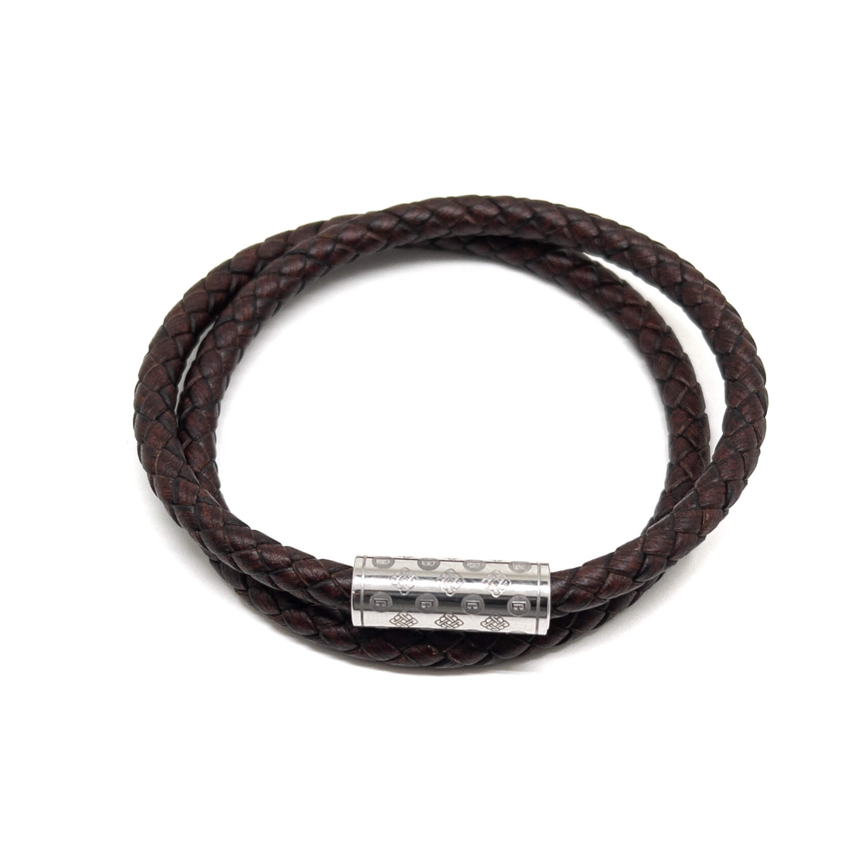 Dark Brown Duo Monogram – Silver