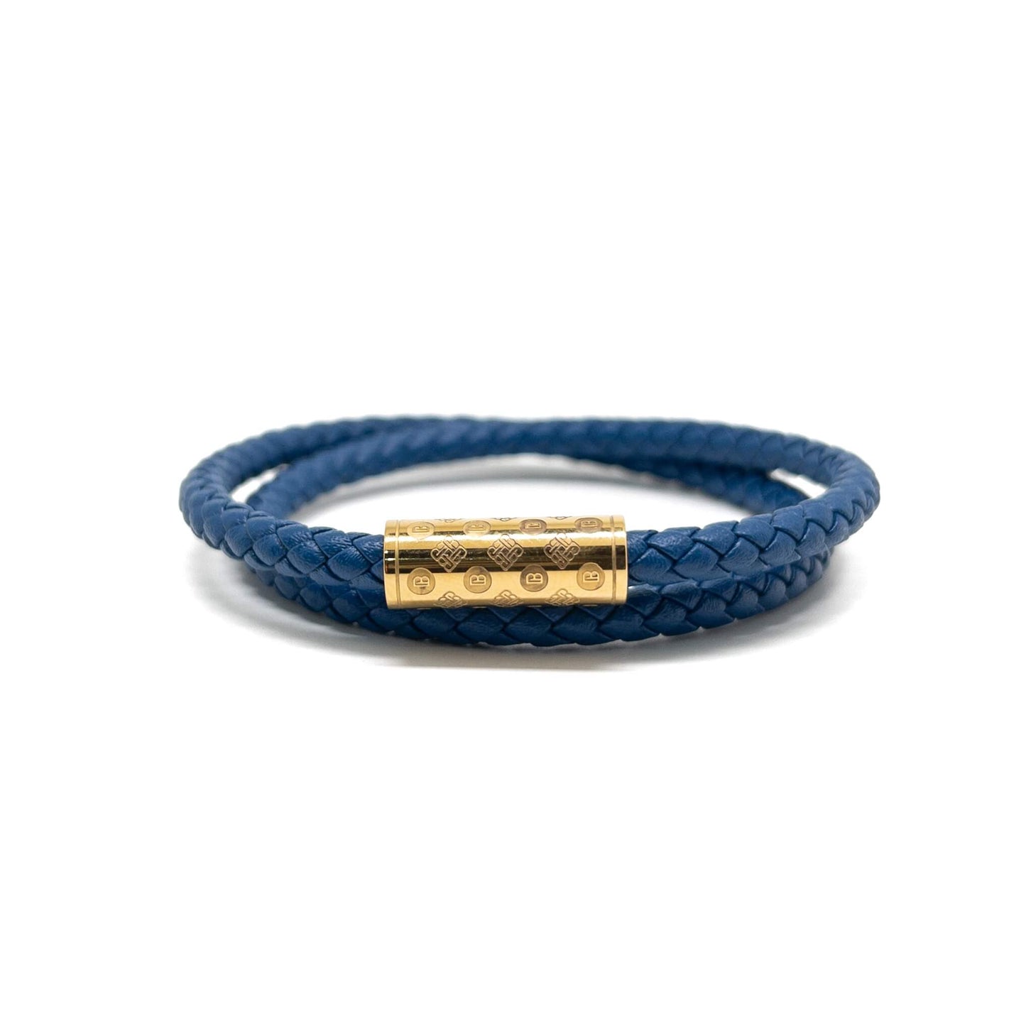 Dark Blue and Gold Plated Duo Monogram