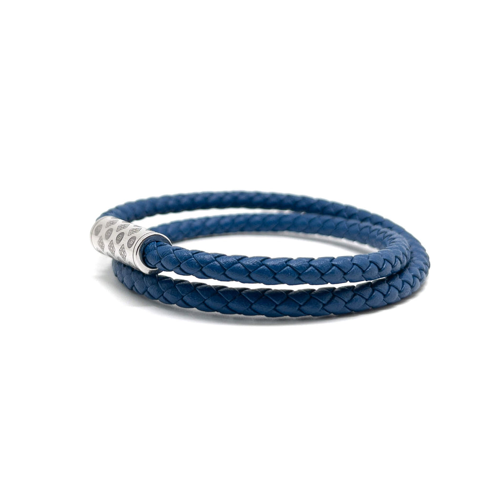 Dark Blue Duo Monogram – Silver
