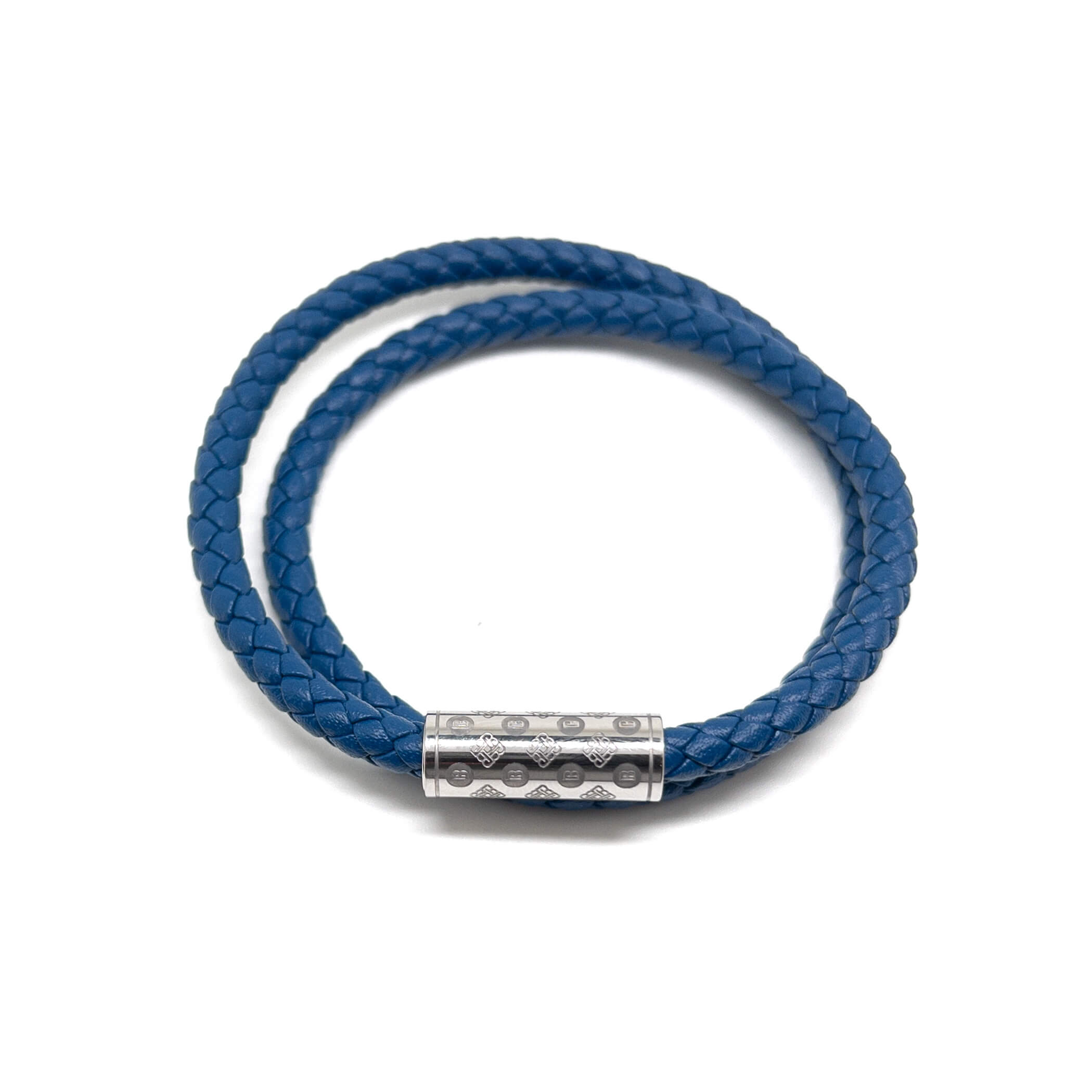 Dark Blue Duo Monogram – Silver