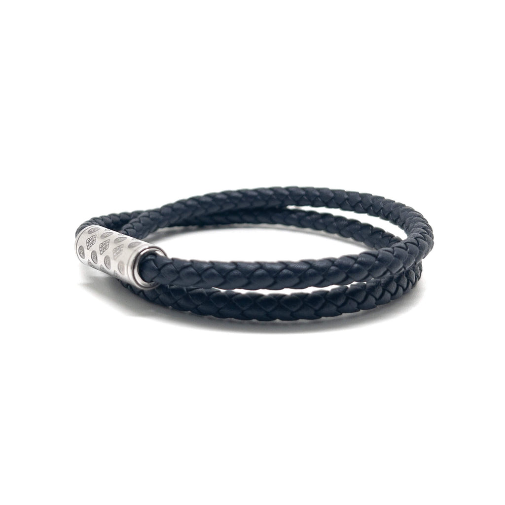 Navy Duo Monogram – Silver