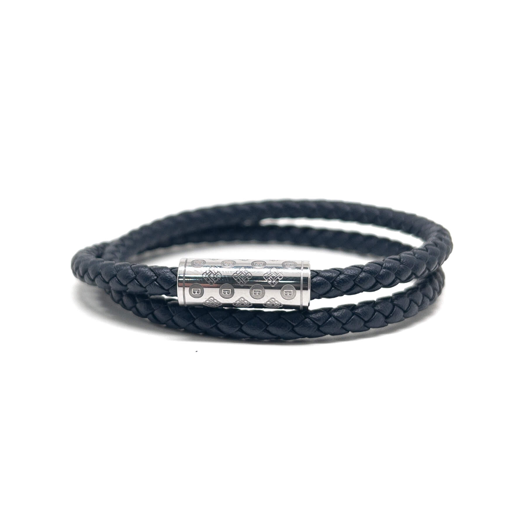 Navy Duo Monogram – Silver