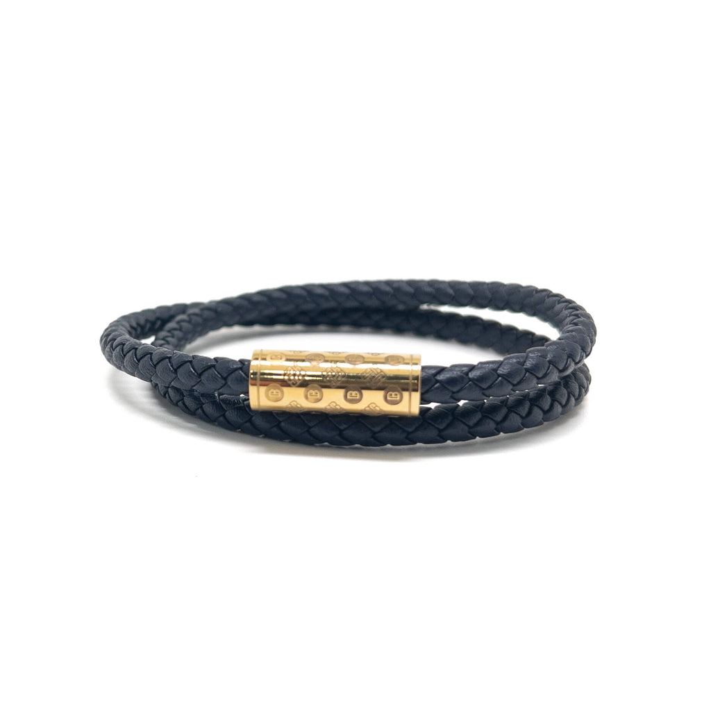 Navy Duo Monogram – Gold