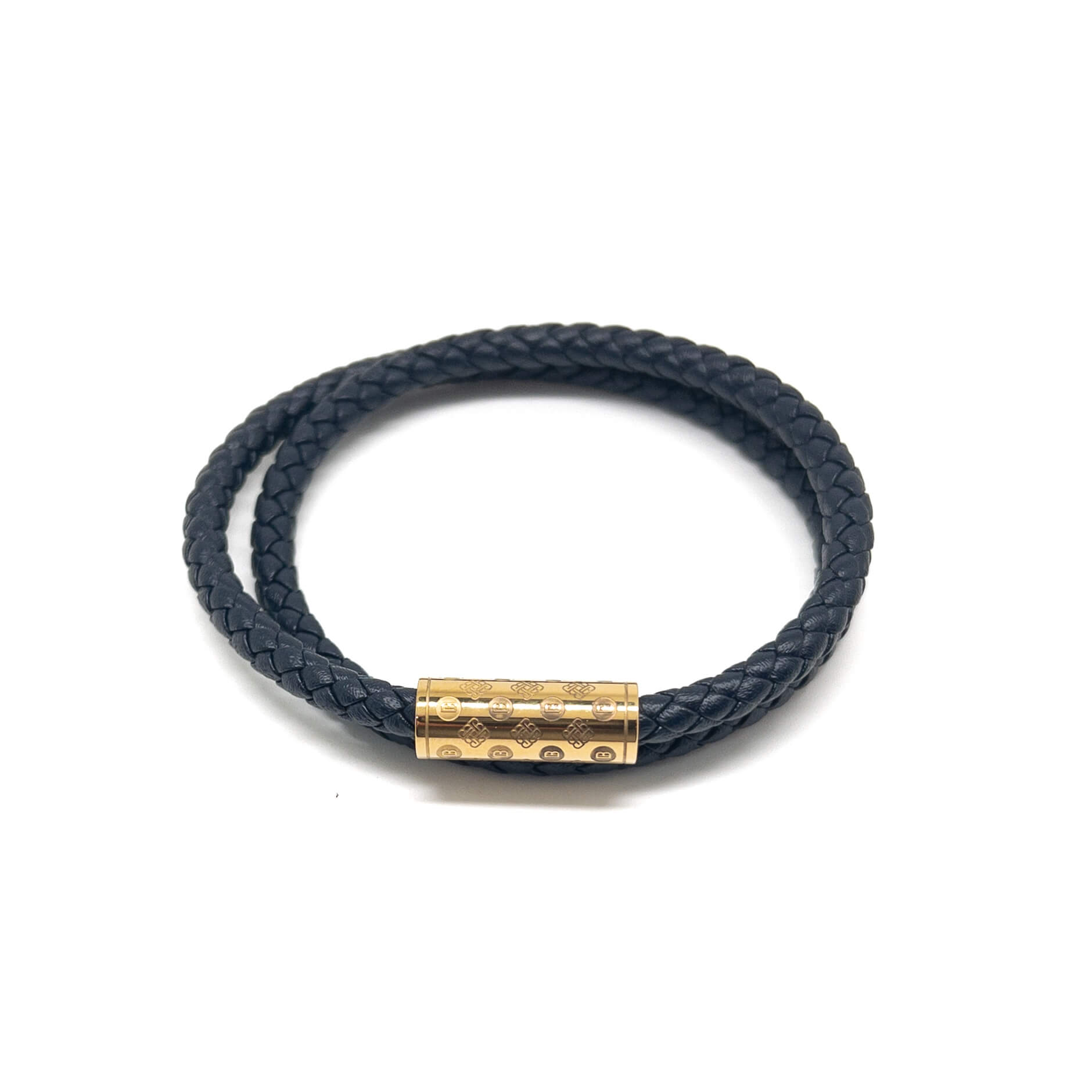 Navy Duo Monogram – Gold