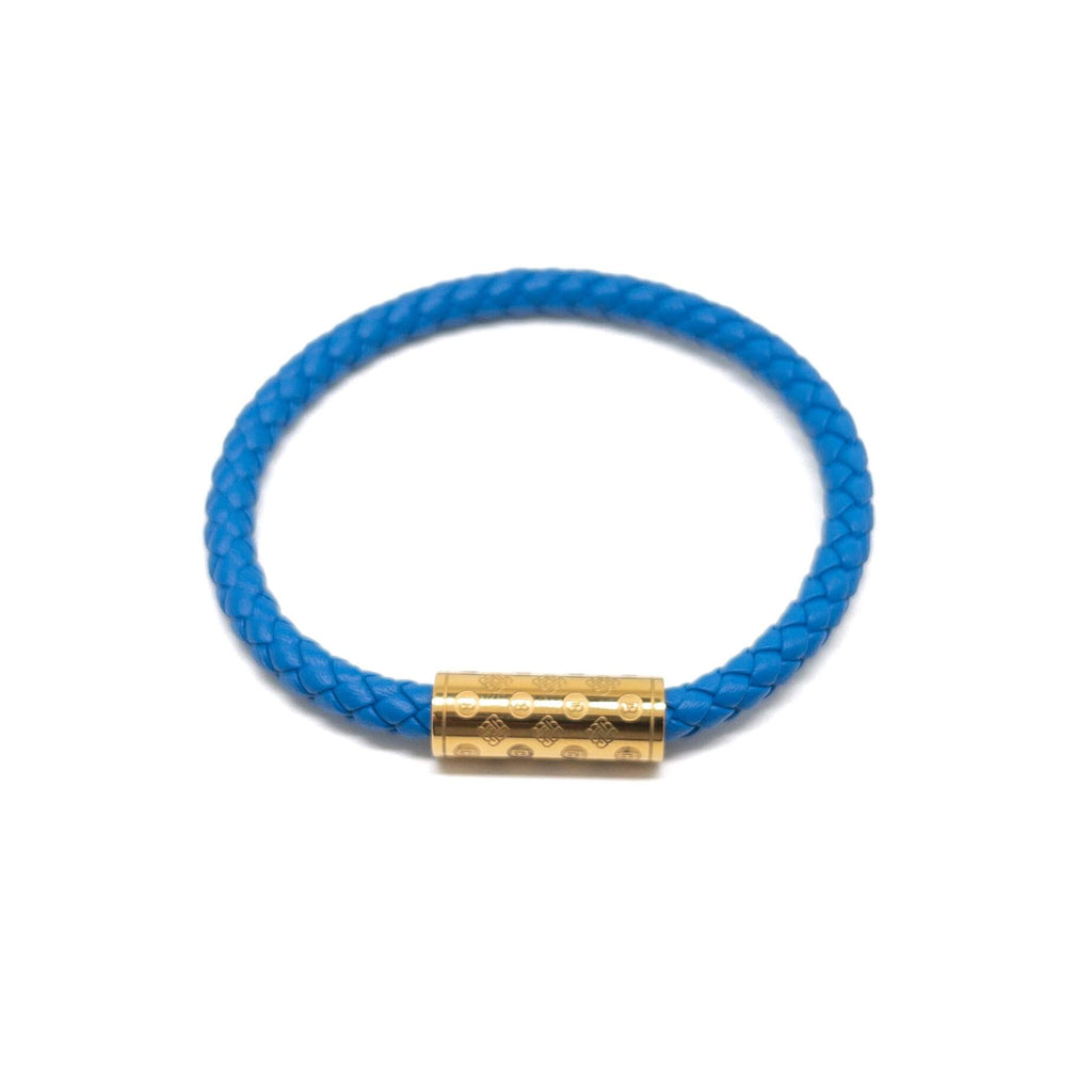 Blue Single Monogram – Gold
