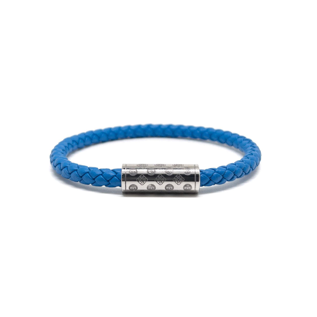 Blue Single Monogram – Silver