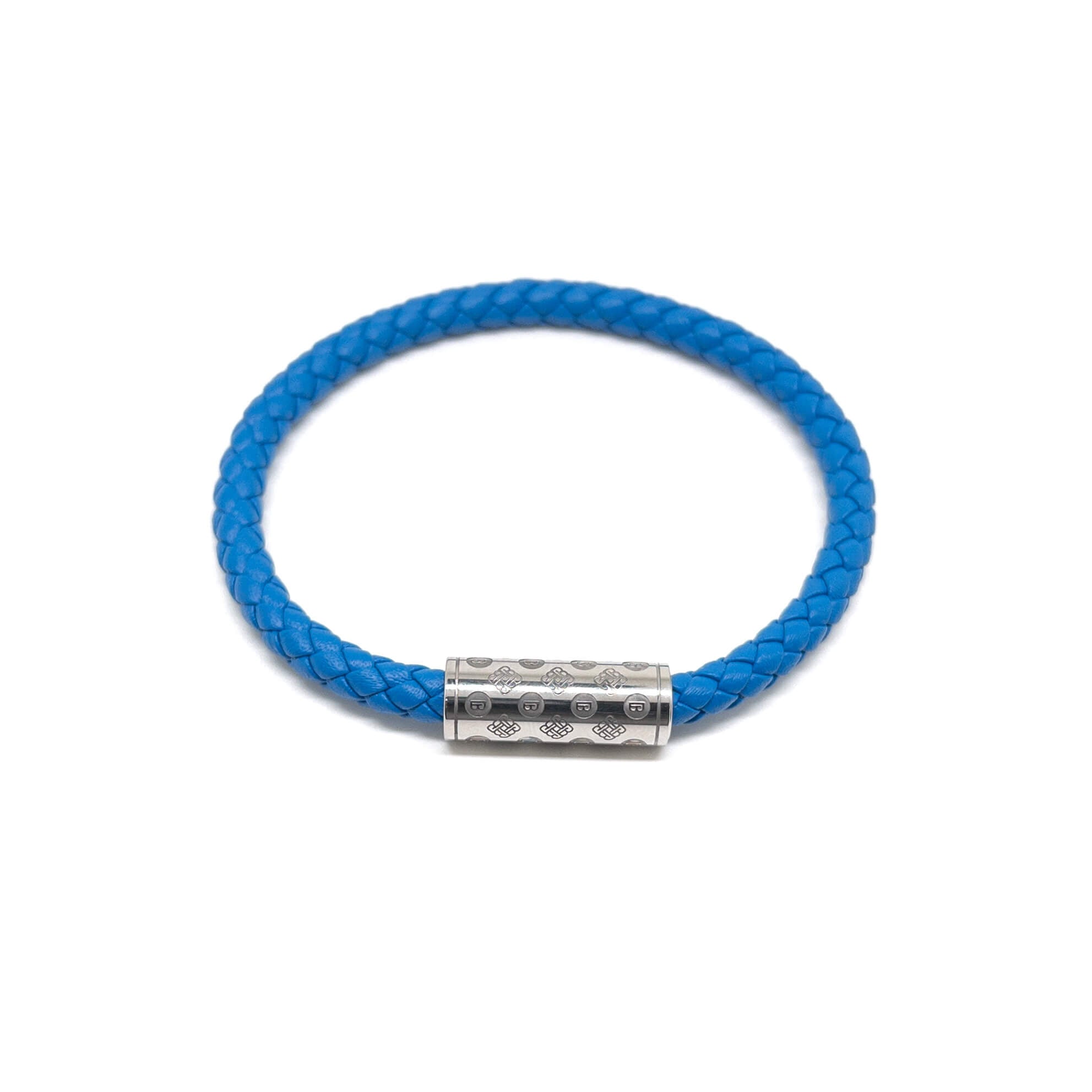 Blue Single Monogram – Silver