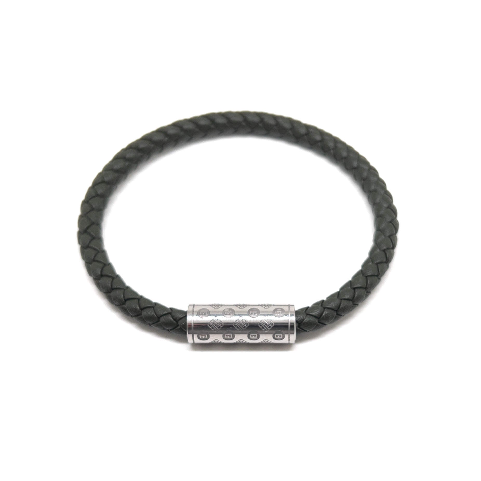 Army Green Single Monogram – Silver