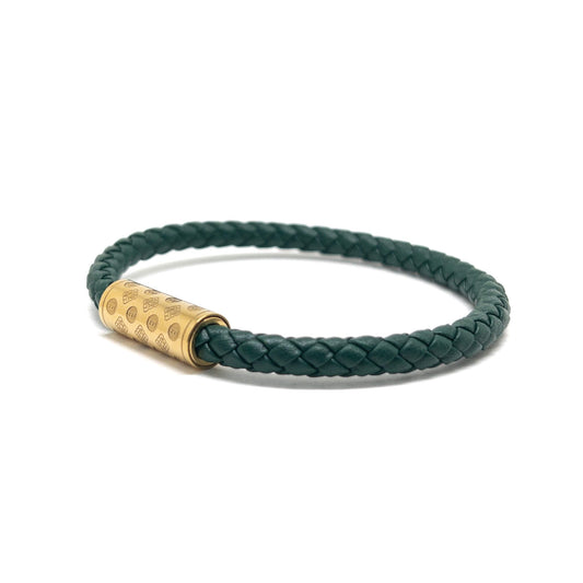 Green and Gold Plated Single Monogram