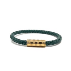 Green and Gold Plated Single Monogram