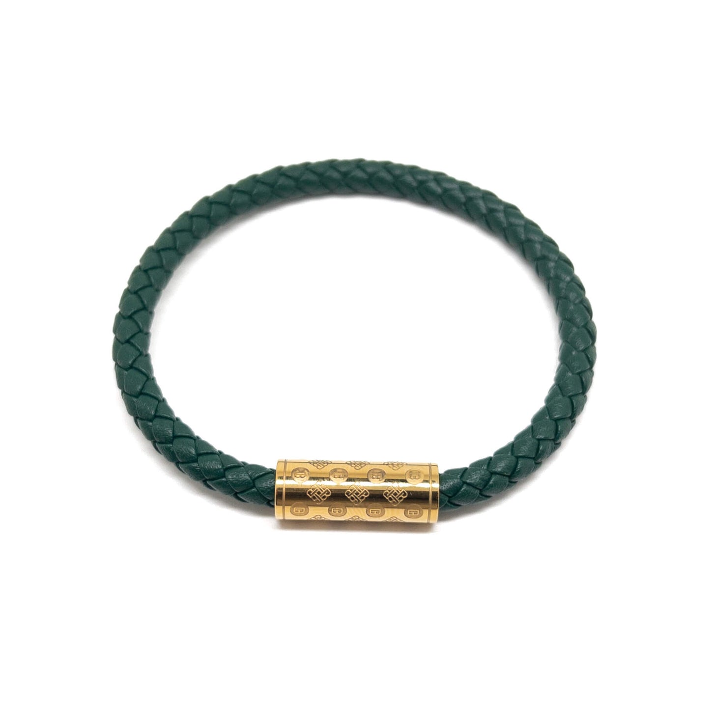 Green and Gold Plated Single Monogram