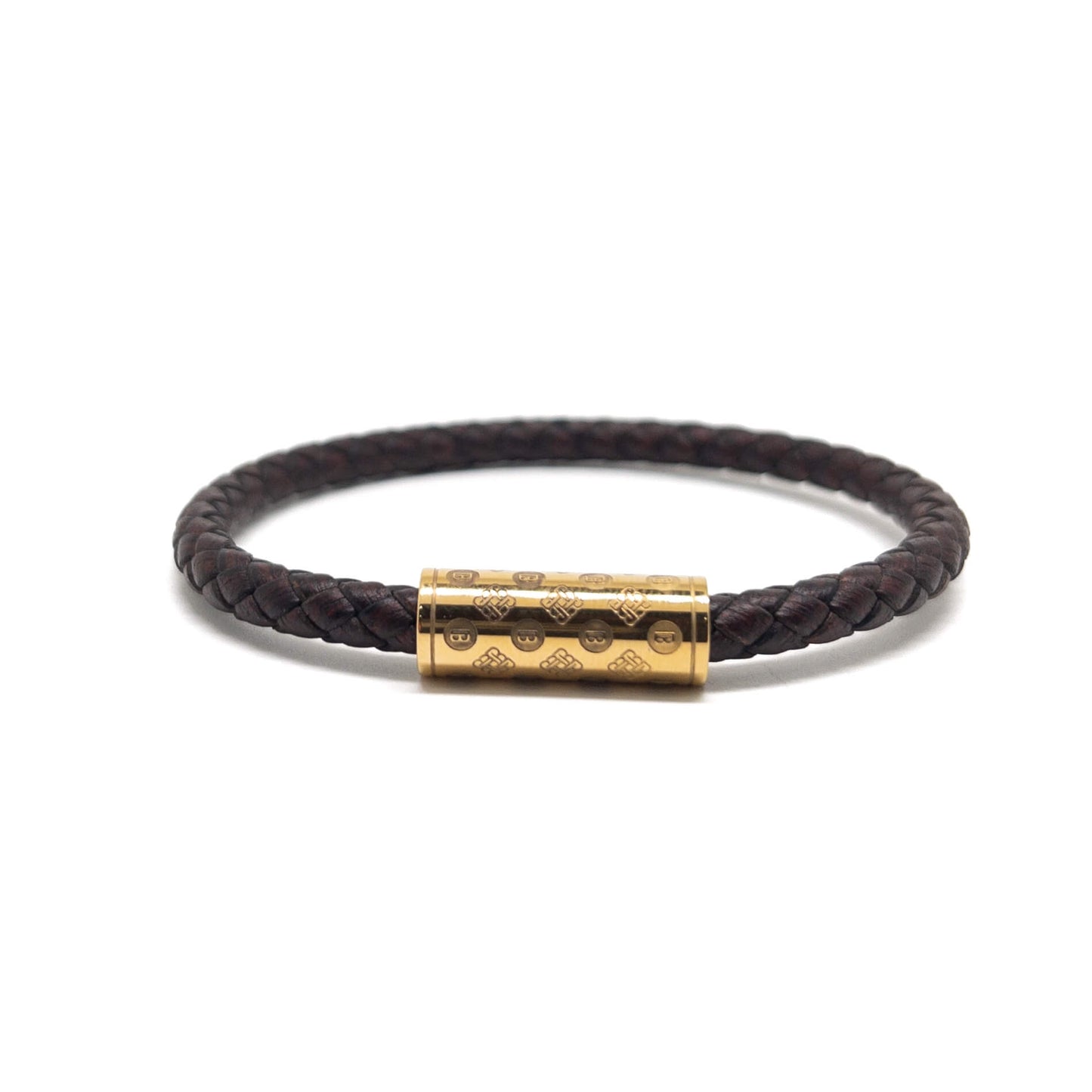 Dark Brown and Gold Plated Single Monogram