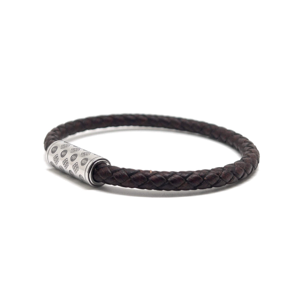 Dark Brown Single Monogram – Silver