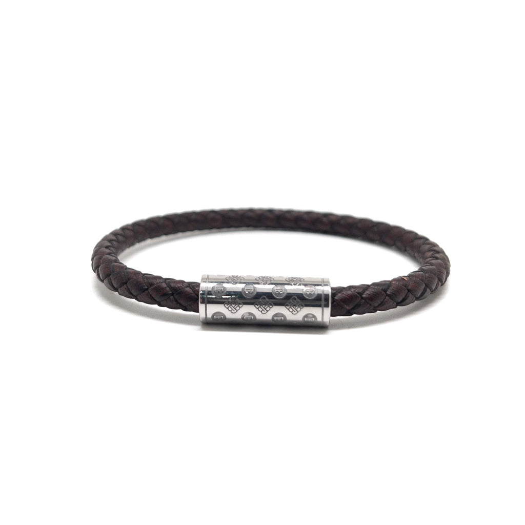 Dark Brown Single Monogram – Silver