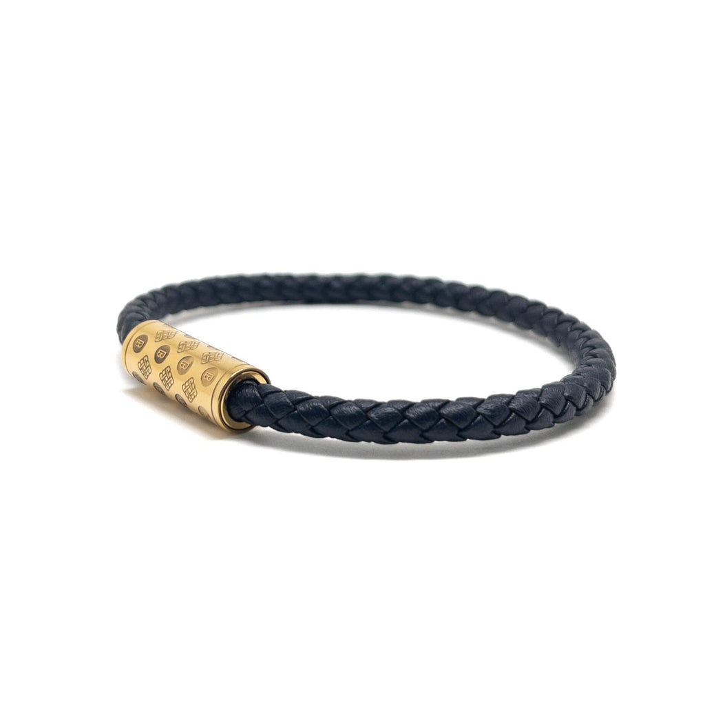 Navy Single Monogram – Gold