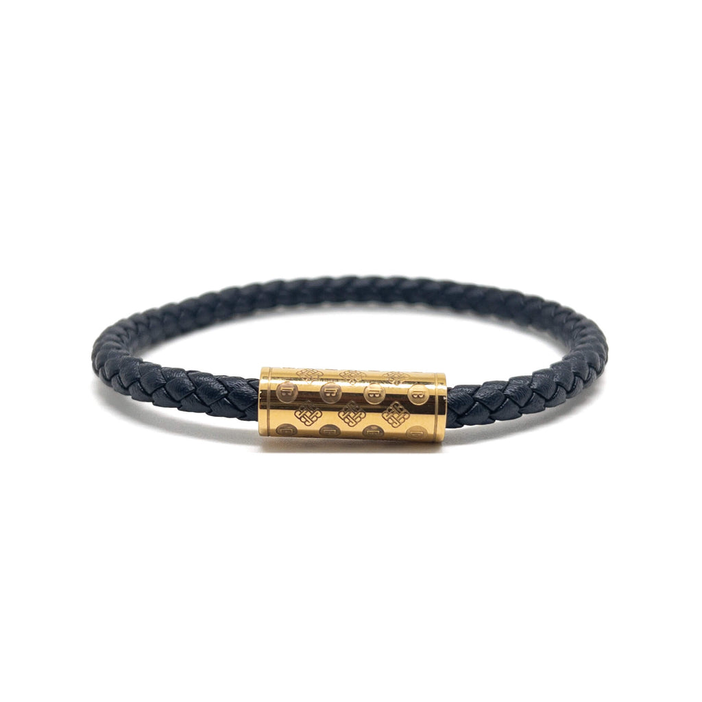 Navy Single Monogram – Gold