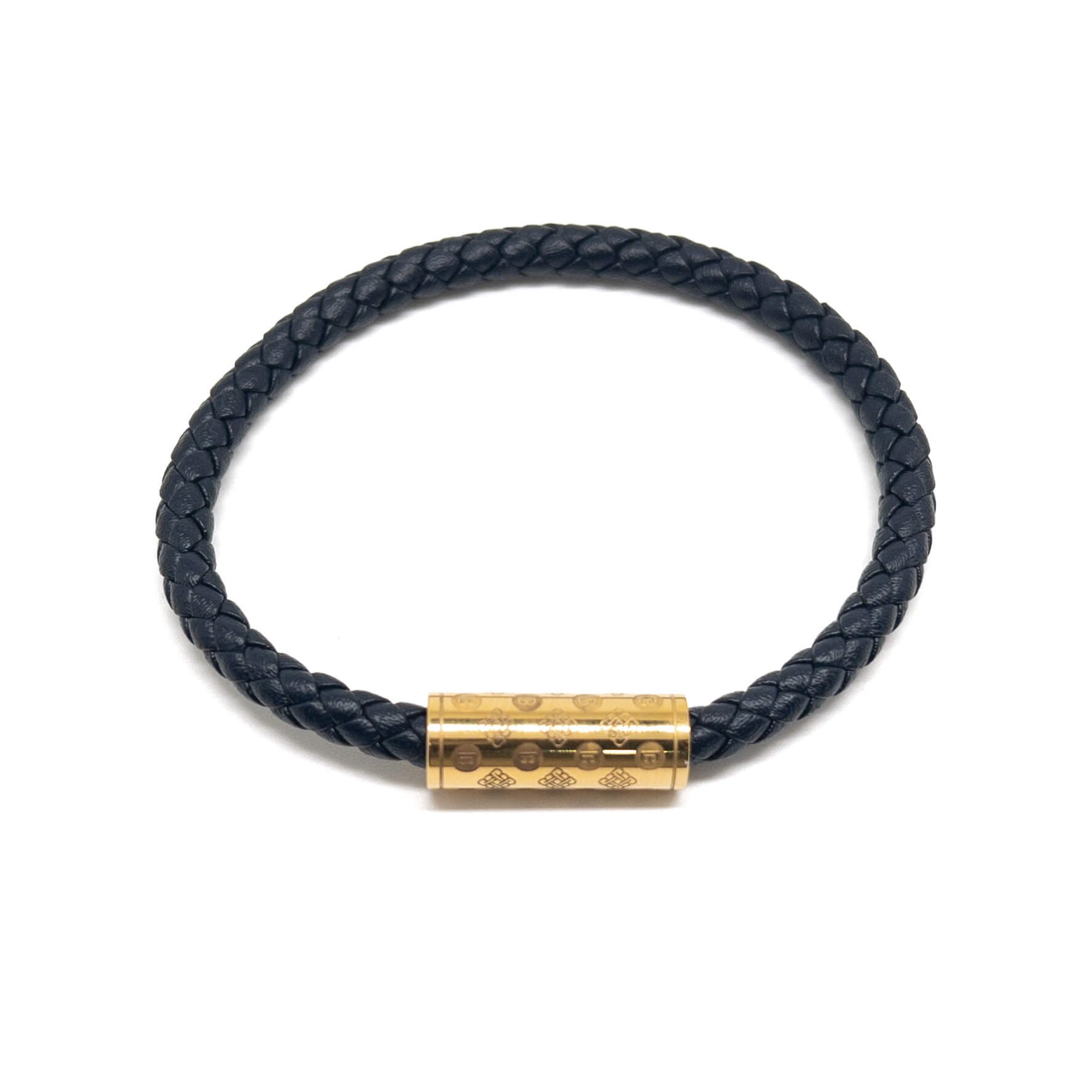Navy Single Monogram – Gold
