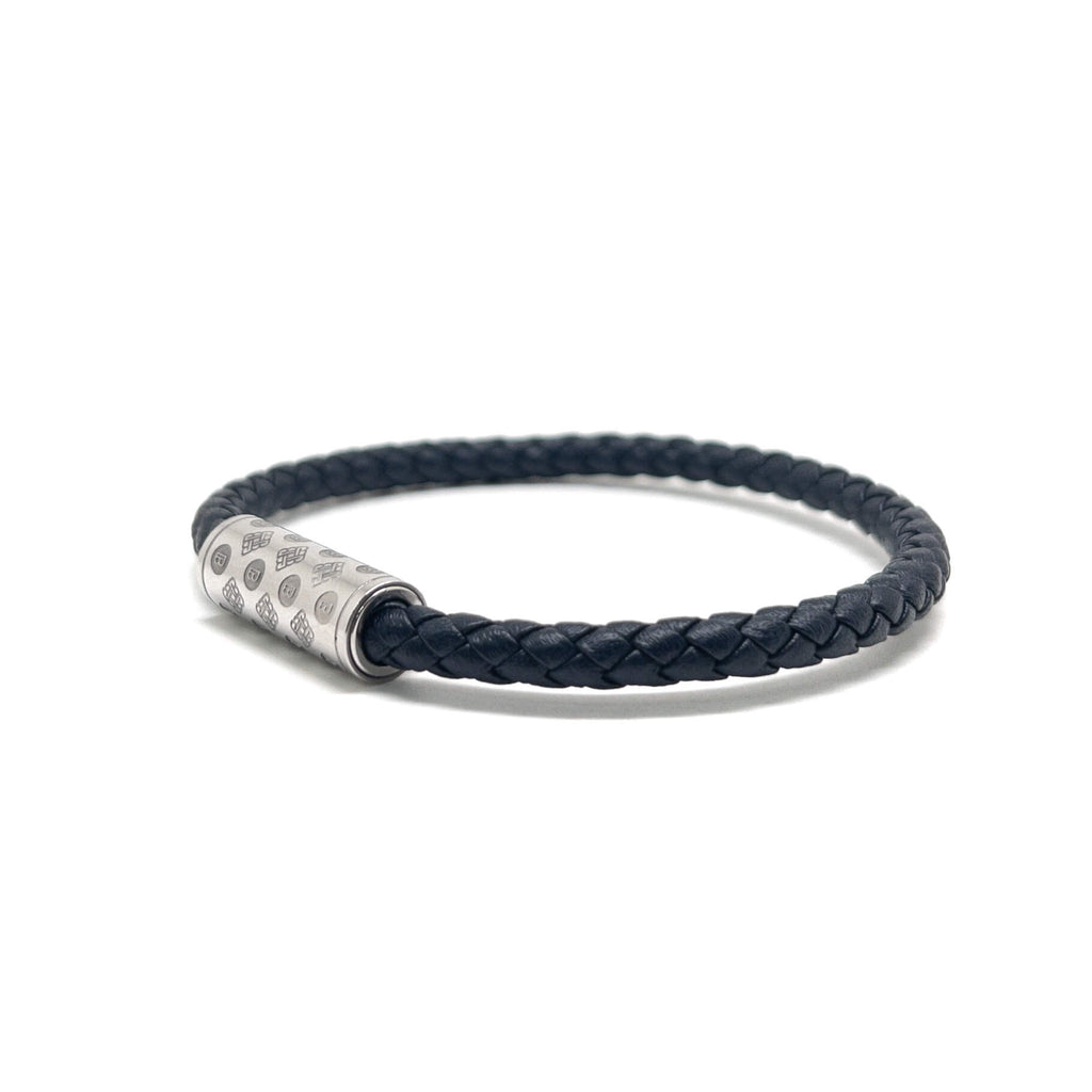 Navy Single Monogram – Silver