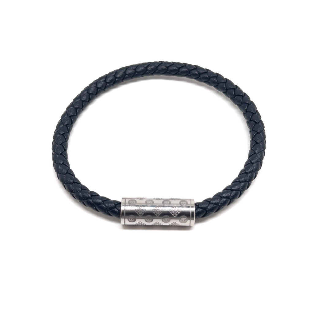 Navy Single Monogram – Silver