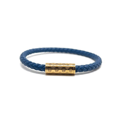 Dark Blue and Gold Plated Single Monogram