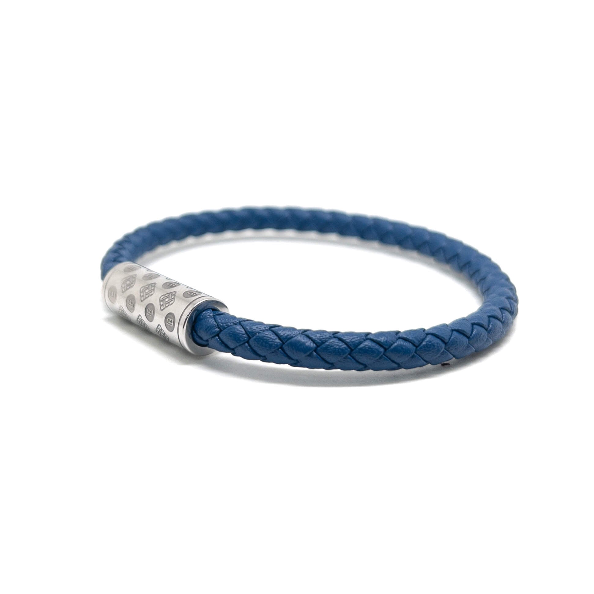 Dark Blue Single Monogram – Silver