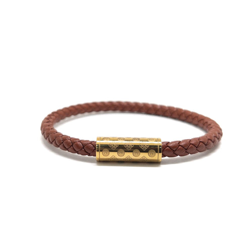 Monogramme simple marron – Or