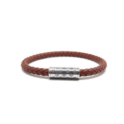 Monogramme simple marron – Argent