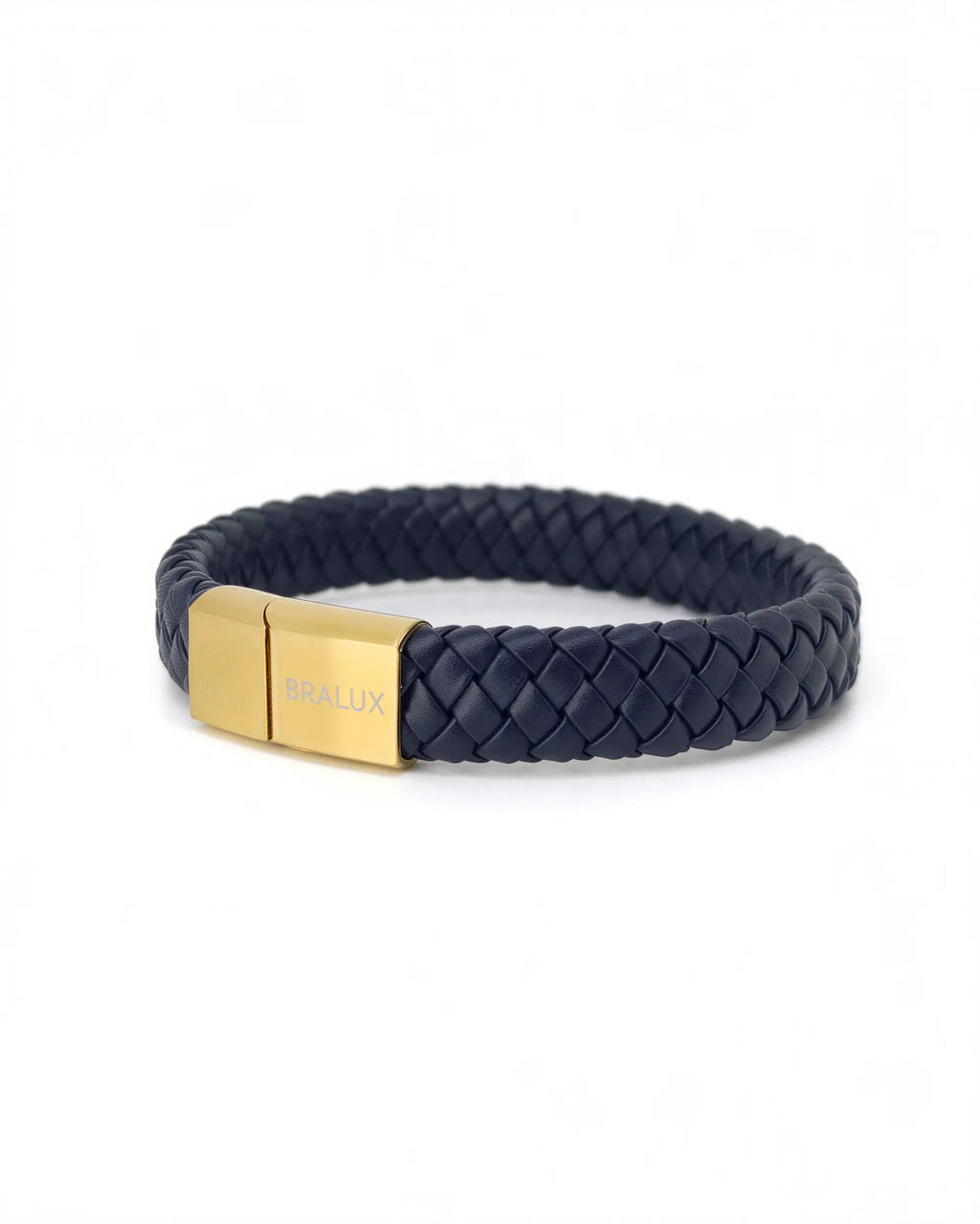 Navy Bold Leather Bracelet