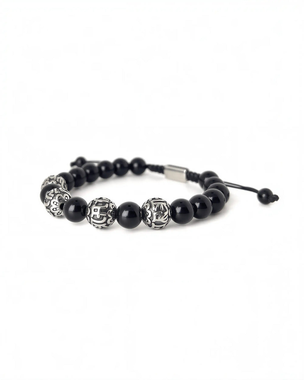 Obsidian Cylinder Bracelet