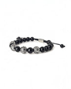 Obsidian Cylinder Bracelet