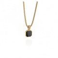 Collier carré en onyx - Or