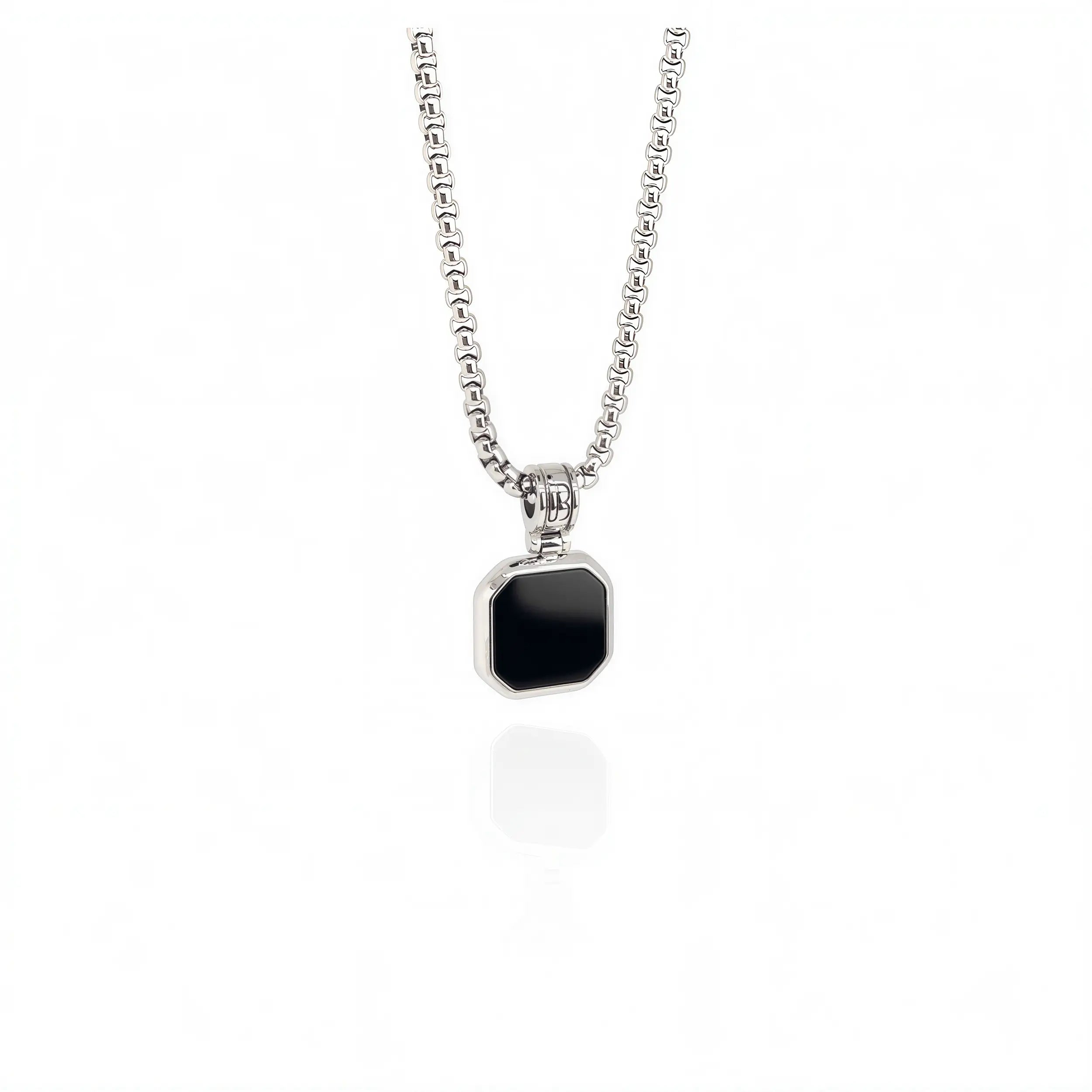 Onyx Square Necklace