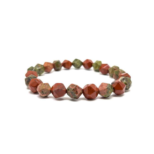 Faceted Red Jasper Bracelet – Gold Main image