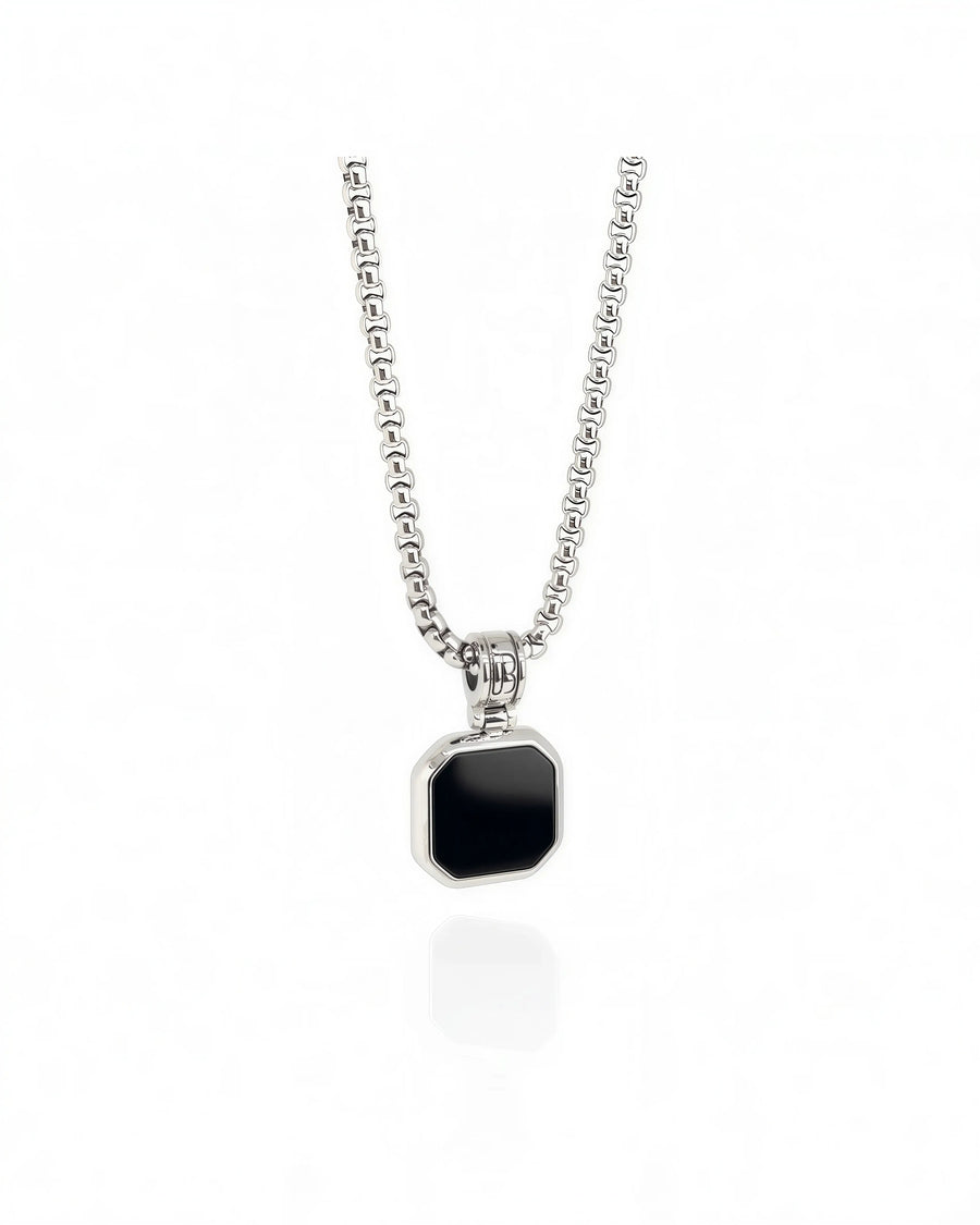Onyx Square Necklace