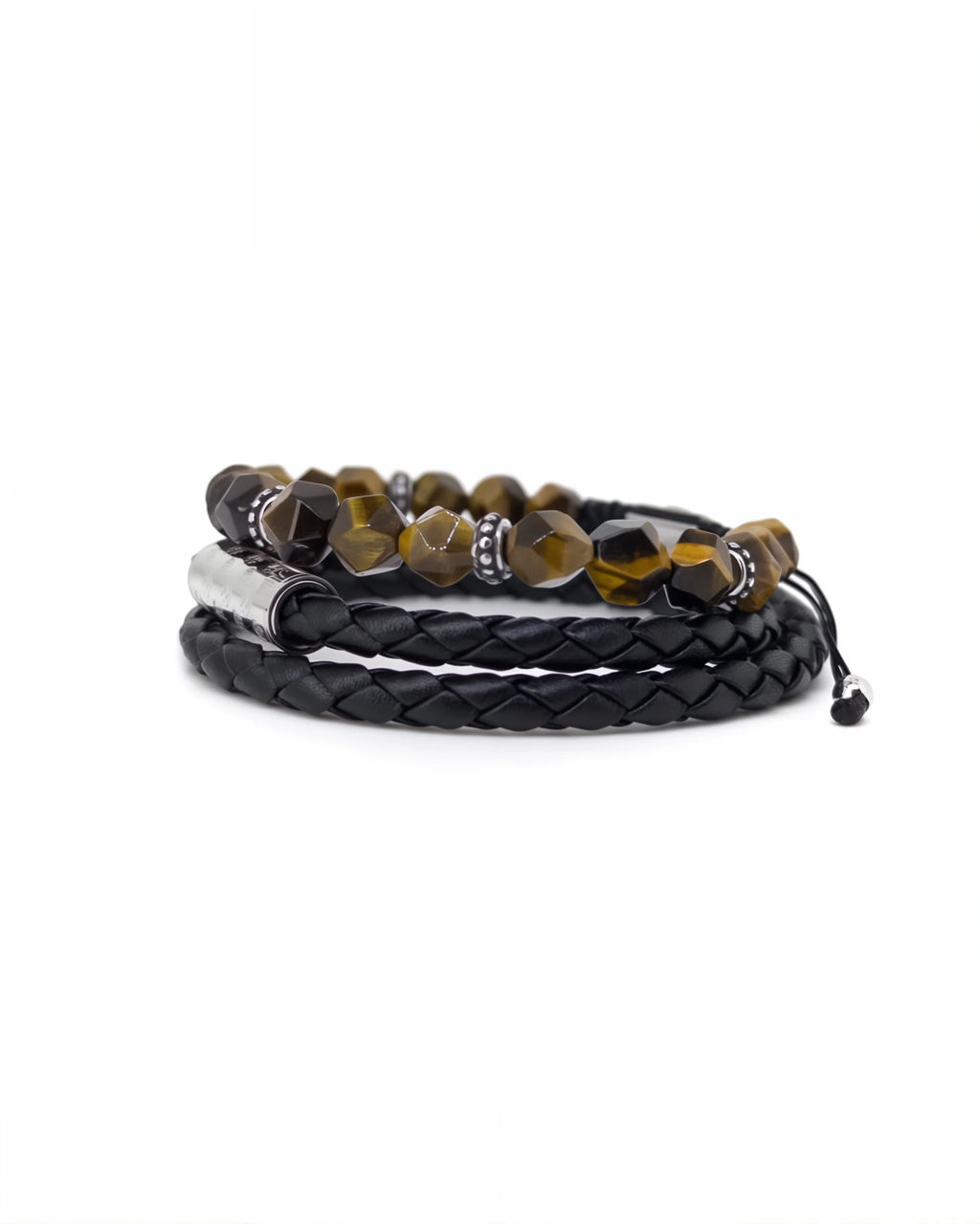 Tiger Eye Monogram Stack