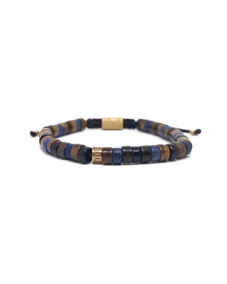 Heishi Lapis and Tiger eye