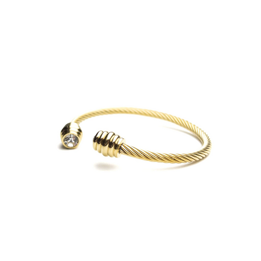 The White Twisted bangle