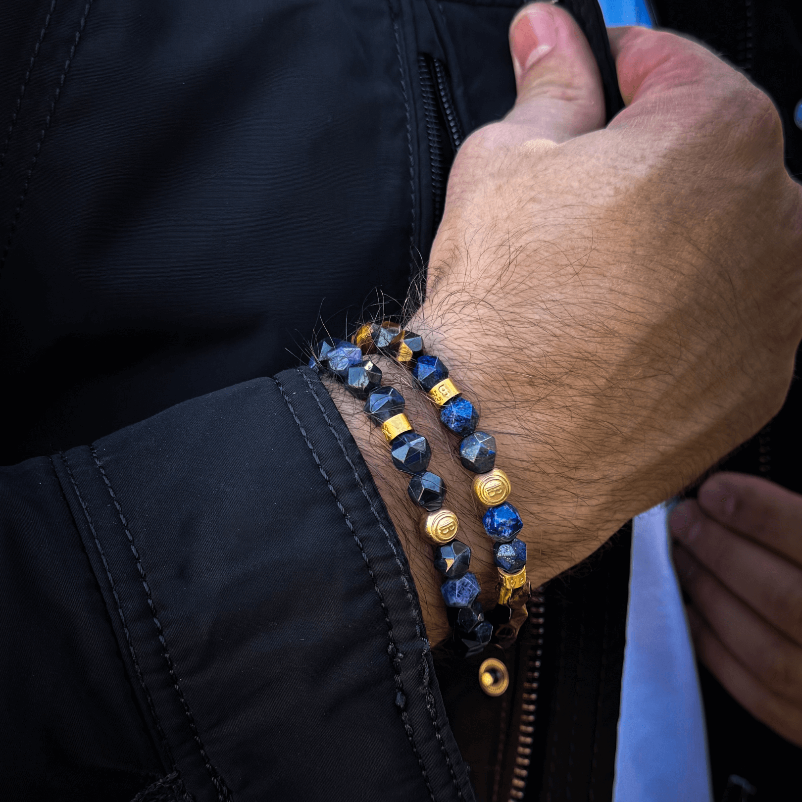 BRALUX - The Faceted Blue Sodalite and Brown Tiger eye Signed Bracelet –  Bralux