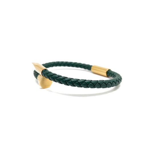 The Green and Gold Plated Nail bracelet