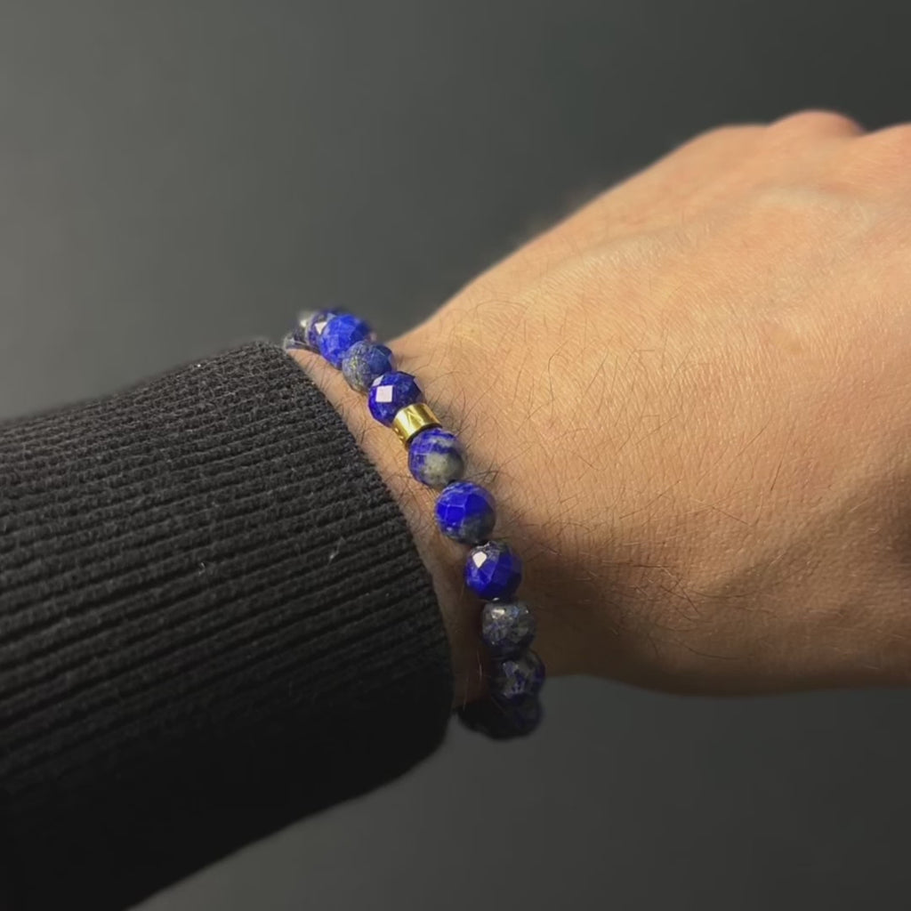 Faceted Lapis Signature – Gold