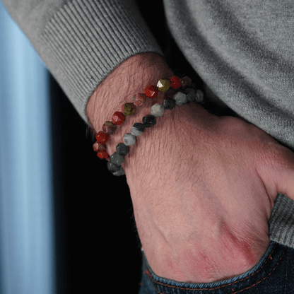 The Faceted Full Green Grass Jasper Bracelet