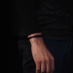 The Full Black Leather Bracelet