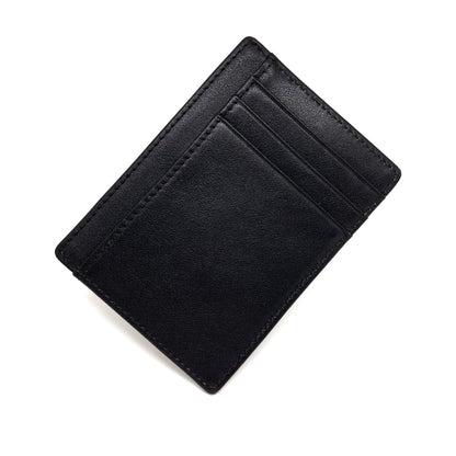 The Black Genuine Leather Card Holder Wallet