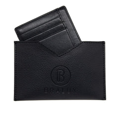 The Black Genuine Leather Card Holder Wallet