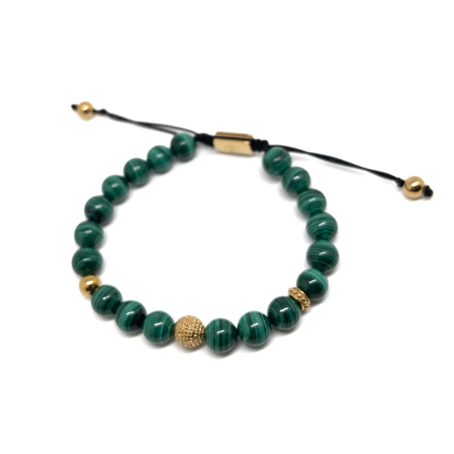 The Malachite Gold Plated SS Thread Bracelet