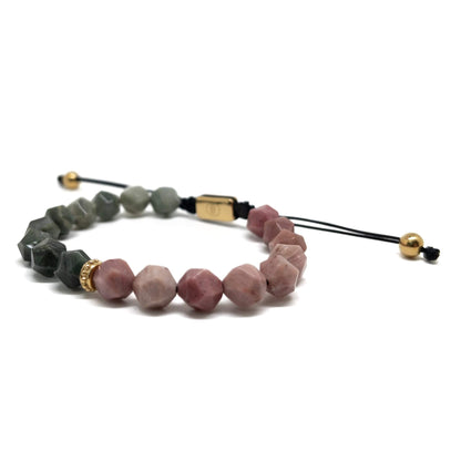 The Rhodonite and Green Jasper Bracelet