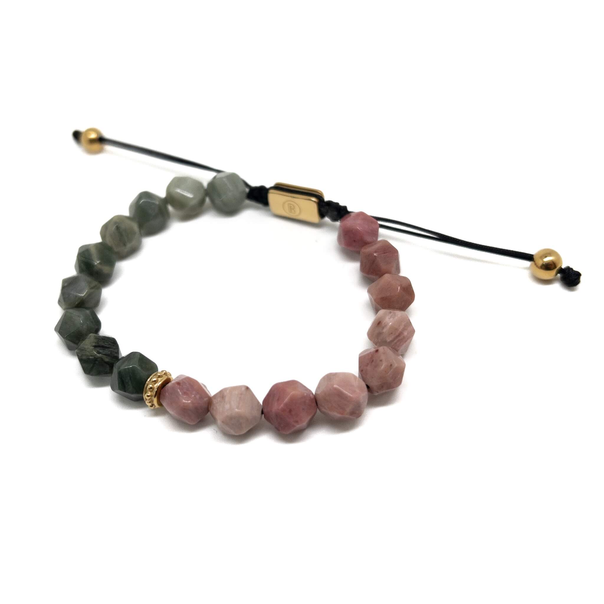 Rhodonite Jasper Bracelet – Gold